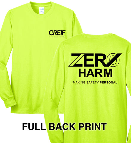 Zero Harm - LONG-SLEEVE 50/50 Cotton/Poly Blend T-Shirt