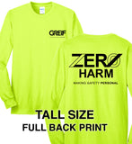 Zero Harm - TALL LONG-SLEEVE Cotton Blend T-Shirt