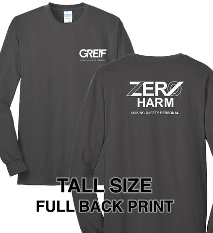 Zero Harm - TALL LONG-SLEEVE Cotton Blend T-Shirt