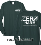 Zero Harm - LONG-SLEEVE 50/50 Cotton/Poly Blend T-Shirt