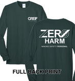 Zero Harm - LONG-SLEEVE 50/50 Cotton/Poly Blend T-Shirt
