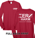 Zero Harm - LONG-SLEEVE 50/50 Cotton/Poly Blend T-Shirt