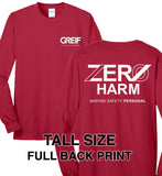 Zero Harm - TALL LONG-SLEEVE Cotton Blend T-Shirt
