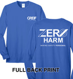 Zero Harm - LONG-SLEEVE 50/50 Cotton/Poly Blend T-Shirt