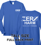 Zero Harm - TALL LONG-SLEEVE Cotton Blend T-Shirt
