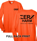 Zero Harm - LONG-SLEEVE 50/50 Cotton/Poly Blend T-Shirt