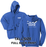 Zero Harm - TALL Essential Fleece Pullover Hooded Sweatshirt