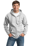 Port & Company® - TALL Essential Fleece Full-Zip Hooded Sweatshirt with Greif Logo - Men's