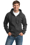 Port & Company® - TALL Essential Fleece Full-Zip Hooded Sweatshirt with Greif Logo - Men's