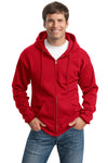 Port & Company® - TALL Essential Fleece Full-Zip Hooded Sweatshirt with Greif Logo - Men's