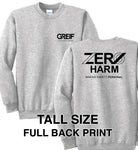 Zero Harm - TALL Essential Fleece Crewneck Sweatshirt