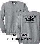 Zero Harm - TALL Essential Fleece Crewneck Sweatshirt