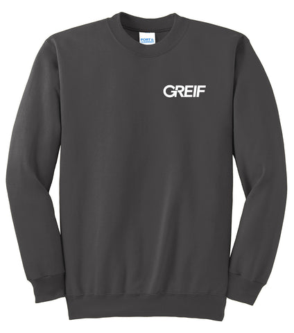 Port & Company® - TALL Essential Fleece Crewneck Sweatshirt with Greif Printed Logo - Men's