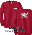 Zero Harm - TALL Essential Fleece Crewneck Sweatshirt
