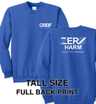 Zero Harm - TALL Essential Fleece Crewneck Sweatshirt