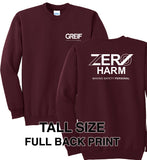 Zero Harm - TALL Essential Fleece Crewneck Sweatshirt