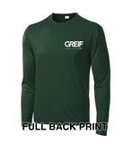 Zero Harm - TALL LONG SLEEVE Performance T-Shirt with Print Logo