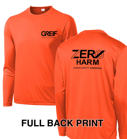 Zero Harm - Long-Sleeve PERFORMANCE T-Shirt