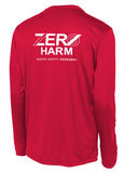 Zero Harm - TALL LONG SLEEVE Performance T-Shirt with Print Logo