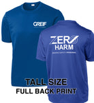 Zero Harm - TALL Performance T-Shirt