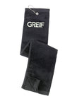 Tri-Fold Golf Towel with Grommet and Clip w/ Greif Logo