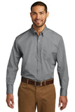 Port Authority® - LONG SLEEVE Carefree Poplin Shirt with Greif Logo - Men's