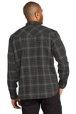 Port Authority Long Sleeve Ombre Plaid Shirt