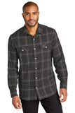Port Authority Long Sleeve Ombre Plaid Shirt