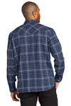 Port Authority Long Sleeve Ombre Plaid Shirt